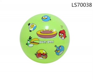 Factory wholesale cheap kids toys inflatable colorful labeling vinyl balls for promotion LS70038