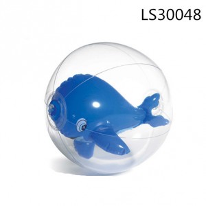 Inflatable Beach Ball With 3D Dolphin Toys Insert LS30048