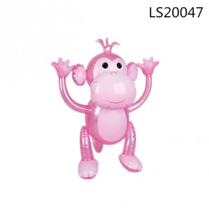 2016 hot sale inflatable pink monkey animal toys for promotion LS20047