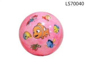 Advertising wholesale cheap kids play inflatable labeling vinyl balls with fish printed for promotion LS70040