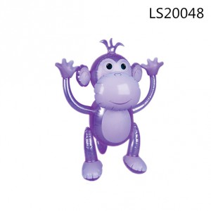 2016 hot sale inflatable purple monkey animal toys for promotion LS20048