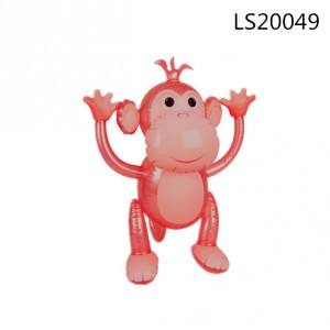 2016 hot sale inflatable pinkish red monkey animal toys for promotion LS20049