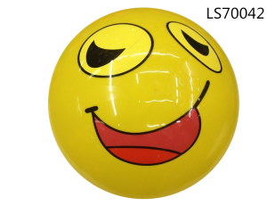 Advertising kids play inflatable labeling vinyl balls with emoji and smile face printed for promotion LS70042