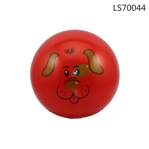 Customized inflatable labeling vinyl balls with pig face printing for kids play toys LS70044