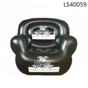 Company logo design printing inflatable pvc sofa LS40059