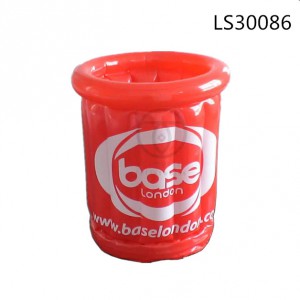 Customzied inflatable beer ice bucket with golden logo LS30086