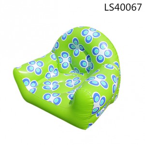 Flowers full printing inflatable pvc sofa for child LS40067