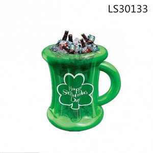 Cup shape pvc inflatable ice cola bucket LS30133