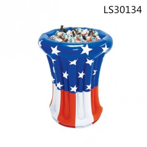 USA national flag pvc inflatable ice cola bucket LS30134