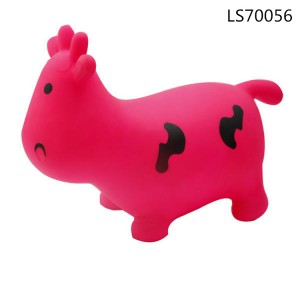 Factory stock hot sale jumping bouncing animals inflatable pvc kids play toys for promotion or sale LS70056