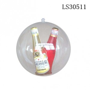 Promotional beach ball with bottle inside LS30511