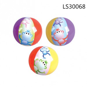 Colorful cartoon design printing inflatable beach ball for party.LS30068