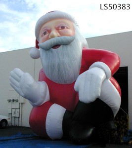 Hot Popular Design Inflatable Christmas Santa With Beard And Smile Face For Outdoor Decoration LS50383