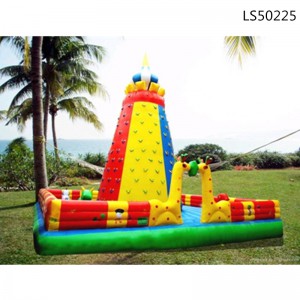 Double Giraffe Inflatable Rock Climbing for Park LS50225