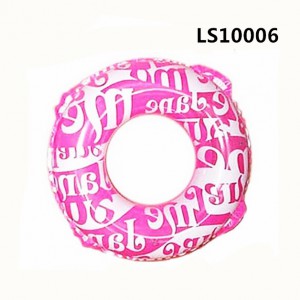 Colorful Pink Inflatable Swimming Ring With Custom Logo LS10006