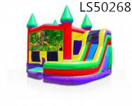 Inflatable new design inflatable castle with slide for children play LS50268