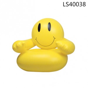 Inflatable smile design pvc sofa for child LS40038