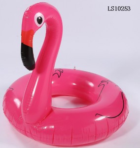 Customized PVC flamingo float swim ring LS10253