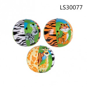 Cartoon animal design inflatable beach ball LS30077