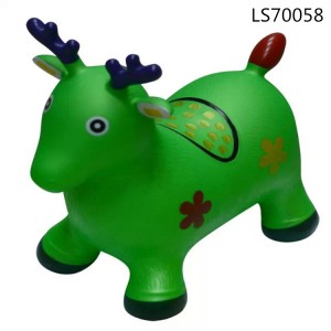 Eco-friendly PVC cute inflatable jumping bouncing animal toys for kids LS70058