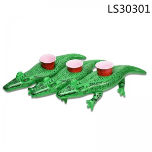 Inflatable crocodile design cup holder for party cup holder for party LS30301