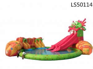 Dragon Inflatable Slide for water games LS50114