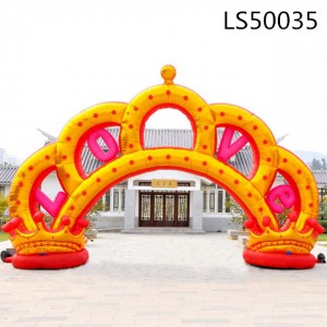 Hot Popular Crown Inflatable Arch for Tourist Attraction LS50035