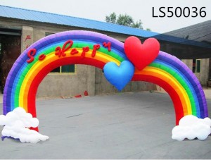 Hot Selling Rainbow Inflatable Arch For Love Wedding LS50036