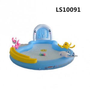 Hot Selling Cute Animal Inflatable Water Pool,Swimming Pool Float for Water Games LS10091