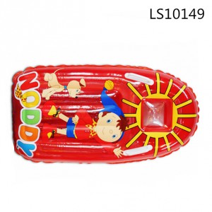 Customized PVC inflatable small beach mattress float water air bed for kids LS10149