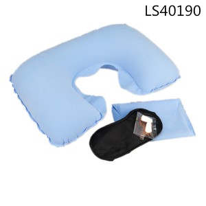 Popular Travel Pillow Set Black Patch for Factory Price LS40190