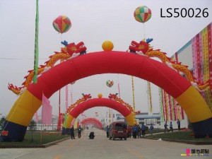 Festival Double Dragons Inflatable Arch For Activities LS50026