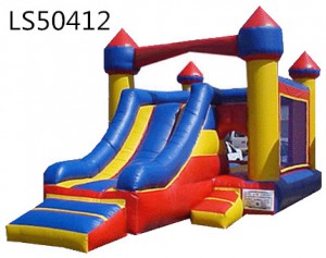 2017  Giant Inflatable Castle with Slide Bouncy House for fun   LS50412