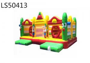 2017 Cartoon Double Design Inflatable Castle Bouncing House for Kids&Children Play for Sale LS 50413