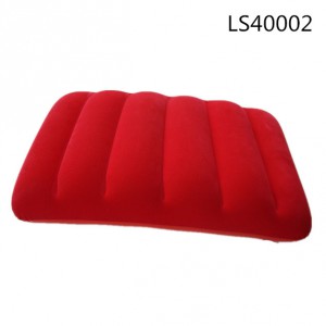 Flocked PVC inflatable pillow customized size LS40002