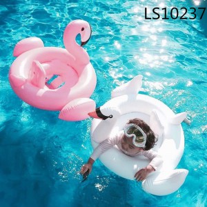 White Swan & Pink Flamingo Baby Pool Float Swimming Ring Inflatable Seat Boat LS10237