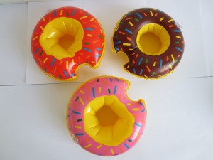 New Summer Hot Popular Promotional Inflatable Donut Design Cup holder,Can Holder,Drinking Holder With Factory Price For Sale LS17125