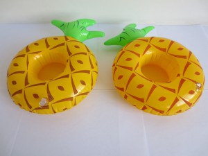 New Summer Promotional Inflatable Pineapple Design Cup Holder/Drinking Holder/Can Holder With Customized Printing LS17127