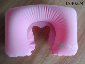 Customized Logo Inflatable Pillow Pink Travel Pillow LS40224