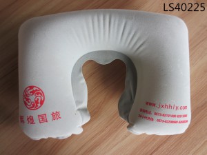 Grey Inflatable Pillow Flocked PVC with Factory Price for Promotion LS40225