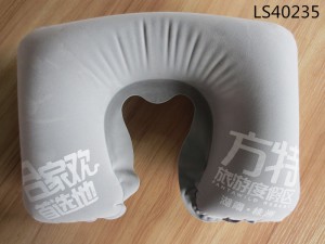 Hot Selling Inflatable Pillow Grey Travel Pillow Customized Logo LS40235