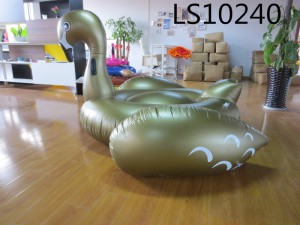 Gaint Inflatable Golden Flamingo Pool Float For Adult&Kids LS10240