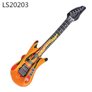 2016 factory OEM inflatable pvc guitar musical instrument toys for promotion LS20203