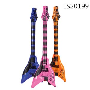 Inflatable pvc kids play musical instrument toys in guitar shape for party items and promotion  LS20199