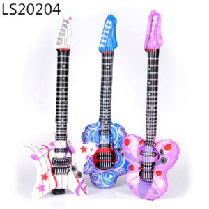 2016 new display pvc inflatable fashionable guitar musical instrument toys for promotion LS20204