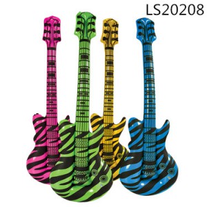 ​Custom brand colorful giant pvc inflatable guitar musical instrument for kids play toys LS20208