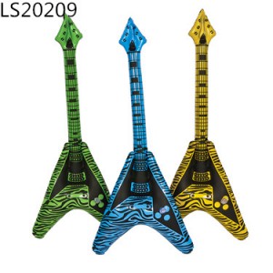 Top supplier pvc inflatable guitar musical instrument for kids play toys and sale LS20209