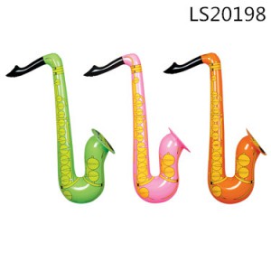 Inflatable pvc kids play musical saxophone instrument toys for party items and promotion  LS20198