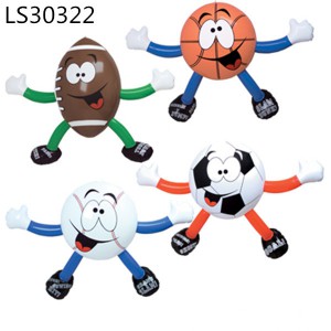 Inflatable new design face toys with different ball printing LS30322