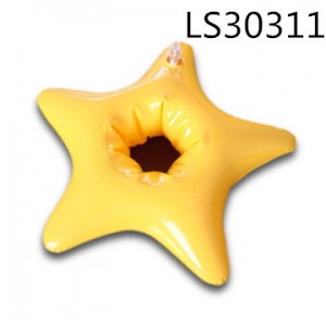 Star design inflatable cup holder with custom logo for promotion LS30311